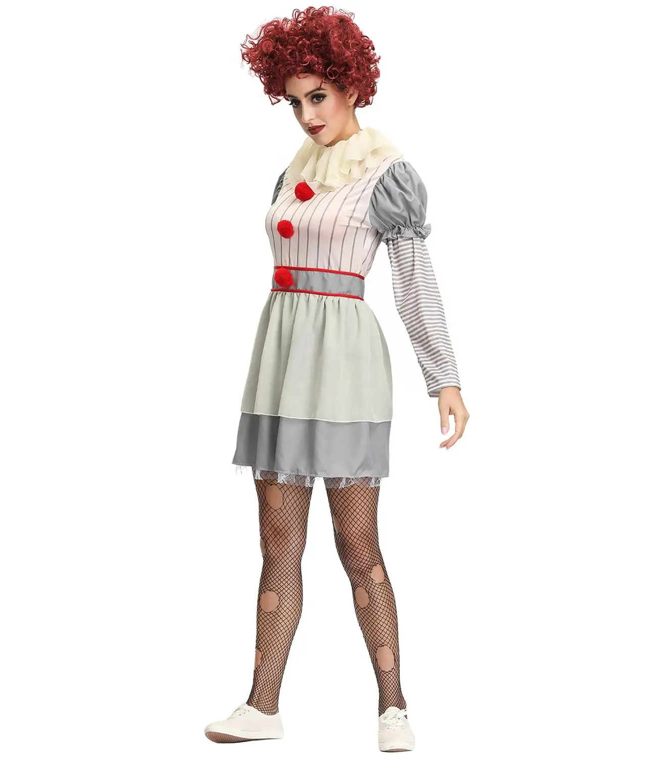Стивен Кинг это клоун Pennywise костюм для взрослых мужчин и женщин убийца клоун Косплей нарядное платье комбинезон костюм для Хэллоуина