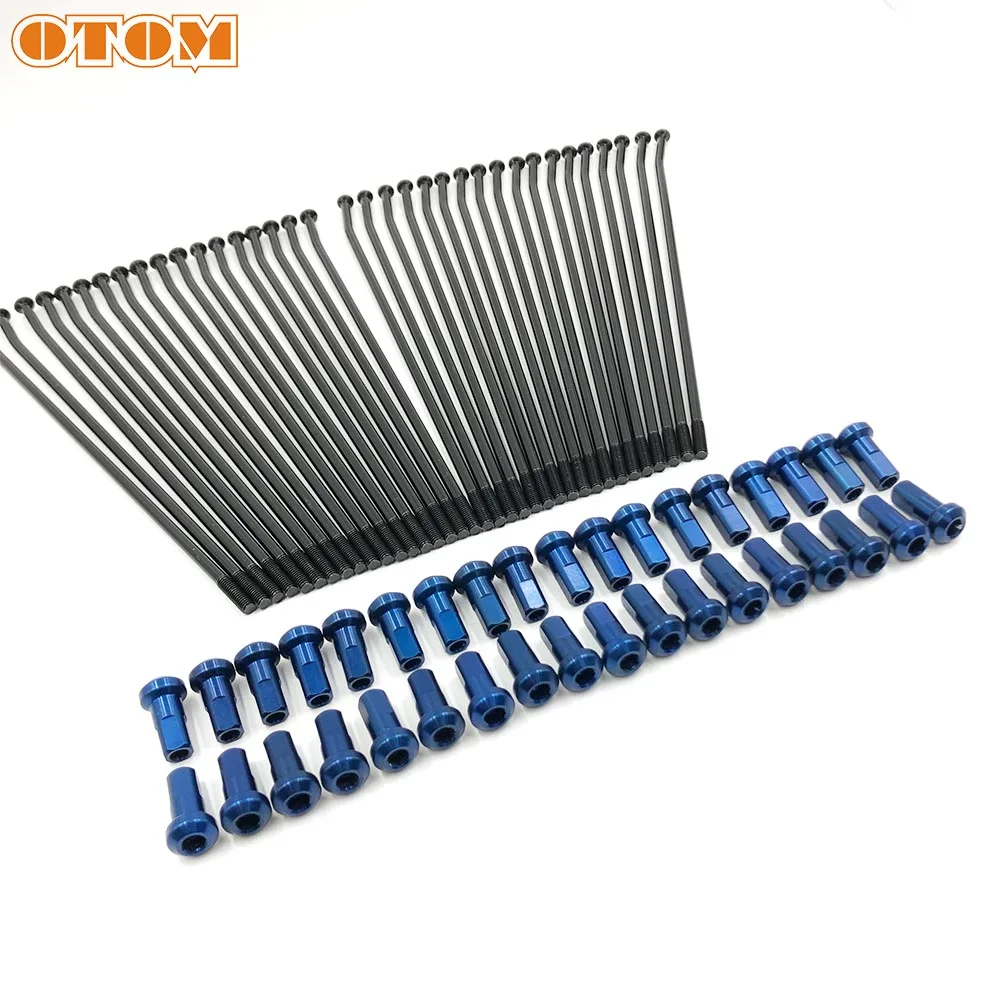 OTOM Motorcycle CNC 3.5mm 4mm Wheel Hub Spokes Nipples Kit Electrophoresis Anti-rust Stainless Steel Wire For YAMAHA YZF 250 450