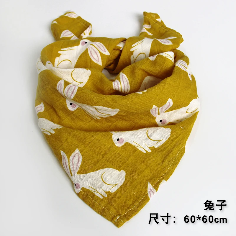Style 2 60*60 см, Слюнявчики для новорожденных, хлопковые Слюнявчики, бандана, шарф, милые Слюнявчики квадратной формы - Цвет: Style 2