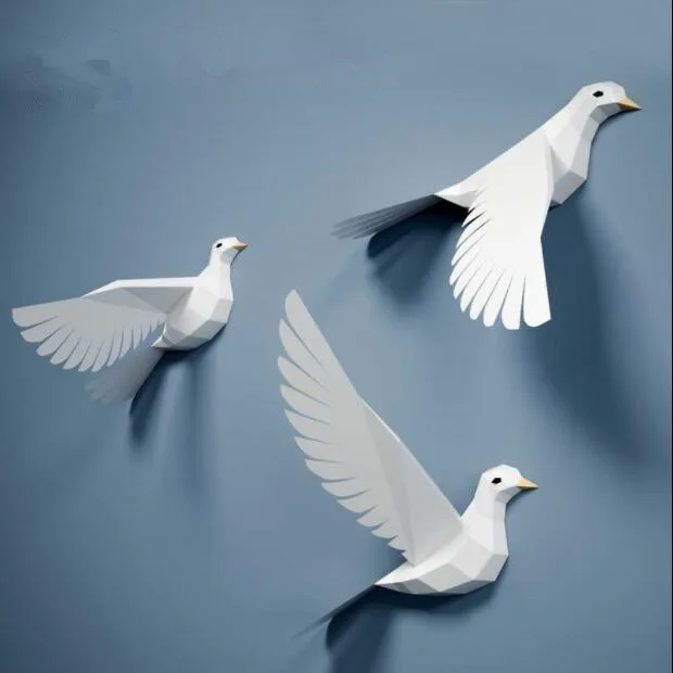 3D Paper Model Peace Dove 26cm Papercraft Home Decor Wall Decoration Puzzles Educational DIY Kids Toys Birthday Gift 3323