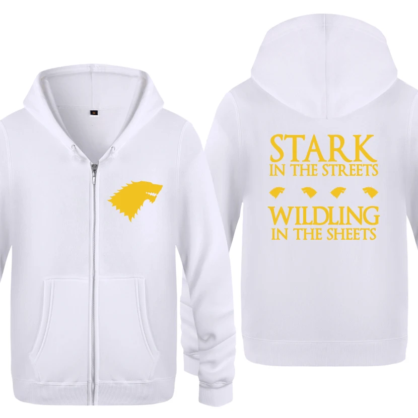 BAY HUAT STARK In the Streets-willling In Sheets GOT новинка, мужские толстовки,, мужские флисовые кардиганы на молнии, толстовки с капюшоном - Цвет: BAY HUAT