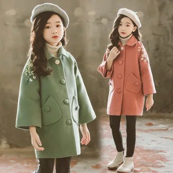 

Jacket For Girls Floral Pattern Girls Long Jacket Thick Warm Jacket For Kids Winter Teen Clothing For Girls 6 8 10 12 14 Years