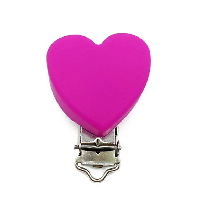 

Silicone Heart Pacifier Clips BPA Free Baby Teethers Food Grade Silicone Beads For Feeding Pacifier Chain Making