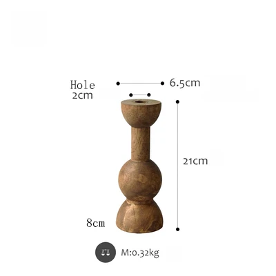 21cm Tobs подсвечник из дерева держатели для дома декоративные стойки держатель кофе/коричневый цвет Свадебная вечеринка украшения поставщик - Цвет: 21cm