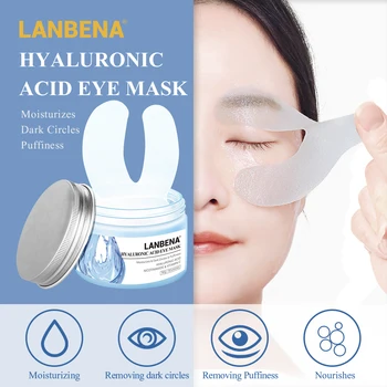 

LANBENA Retinol Mask Hyaluronic Acid Patches Serum Reduces Dark Circles Bags Eye Lines Repair Nourish Firming Skin Care Female