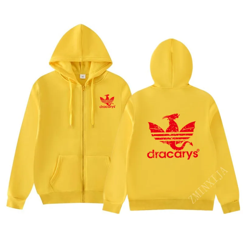 Большой размер Sweatshirt толстовка мужская новая толстовка на молнии куртка для бега Карманный модный принт Игра престолов мужские/женские толстовки с капюшоном