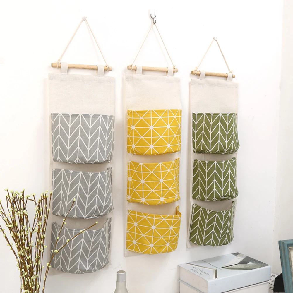 

3PCS Creative Waterproof Wall Hanging Storage Bags Closet Organizers Hanging Pockets For Home Bedroom Bathroom