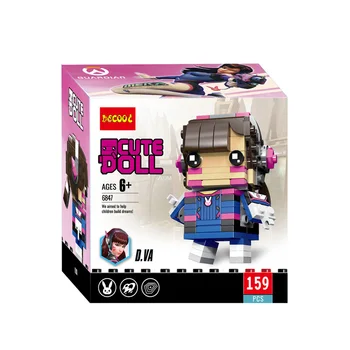 

Building Blocks Overwatched Hanzo Pharan Reinharot Mini Bricks Anime Model Headz Blocks Cute Doll for Kids Toys 6847