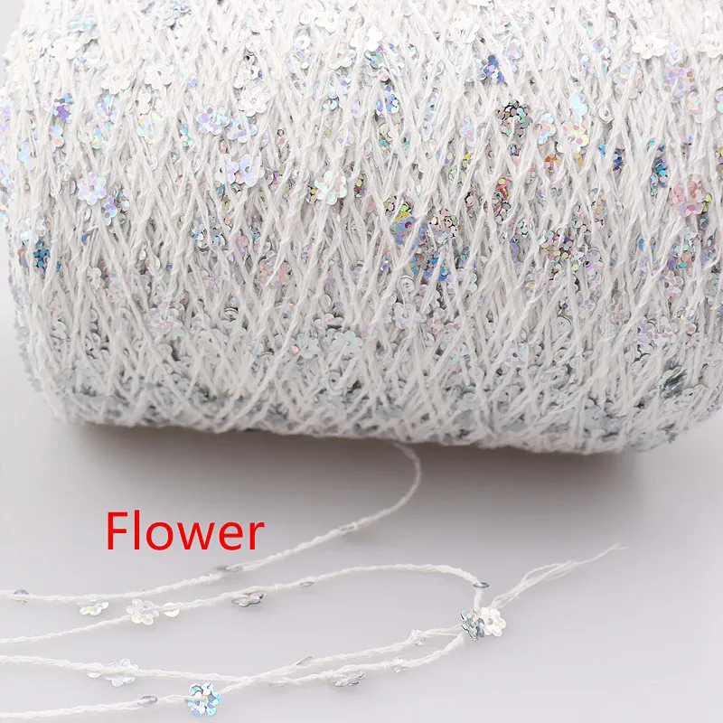 1-88 Colour пряжа 200g 600M 100% cotton yarn 6mm+3mm special Sequin yarn DIY garment accessories  Rag doll Knitting yarn 6