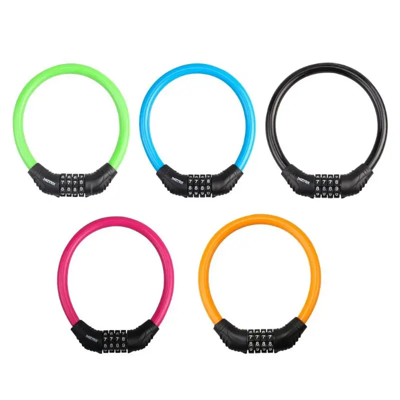 4-Digit Password Bicycle Code Lock Mountain Bike Portable Security Anti-theft Cable Steel Wire Accessories | Спорт и развлечения