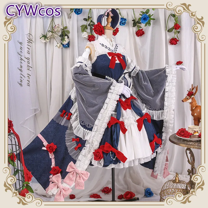 Hot VOCALOID Vsinger Yuezheng Ling White Snow Cosplay Costume Woman Lolita Dress Rose Blue Christmas Gift for Girls Outfits |