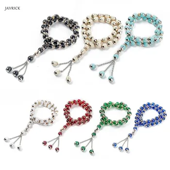 

Muslim Prayer Beads Bracelet Round Bead Tesbih Allah Rosary Islamic Tasbeeh Scriptures Tasby Worship Supplies