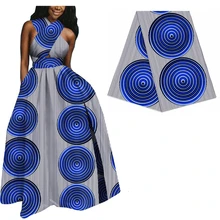 Круг в африканском стиле набивные ткани настоящий воск ткань для вечерние платье дизайн 6 ярдов для шитья в нигерийском стиле Анкара в форме голландских башмаков из вощенной ткани