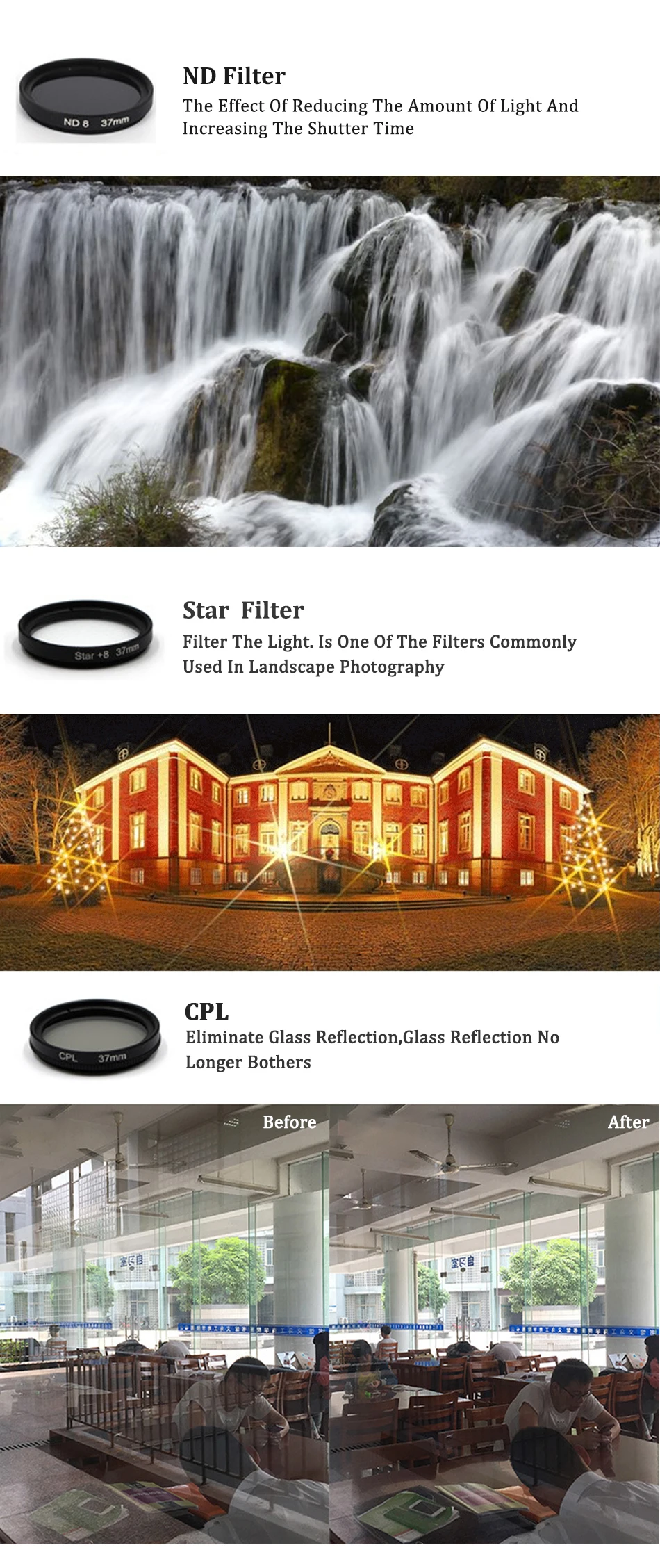 0.45 x phone lens SANYK 12 In 1 Mobile Phone Lens  Filter Set 0.45x Wide-angle 15x Macro 37mm Starlight Dimming Cpl Gradient Filter phone zoom lens