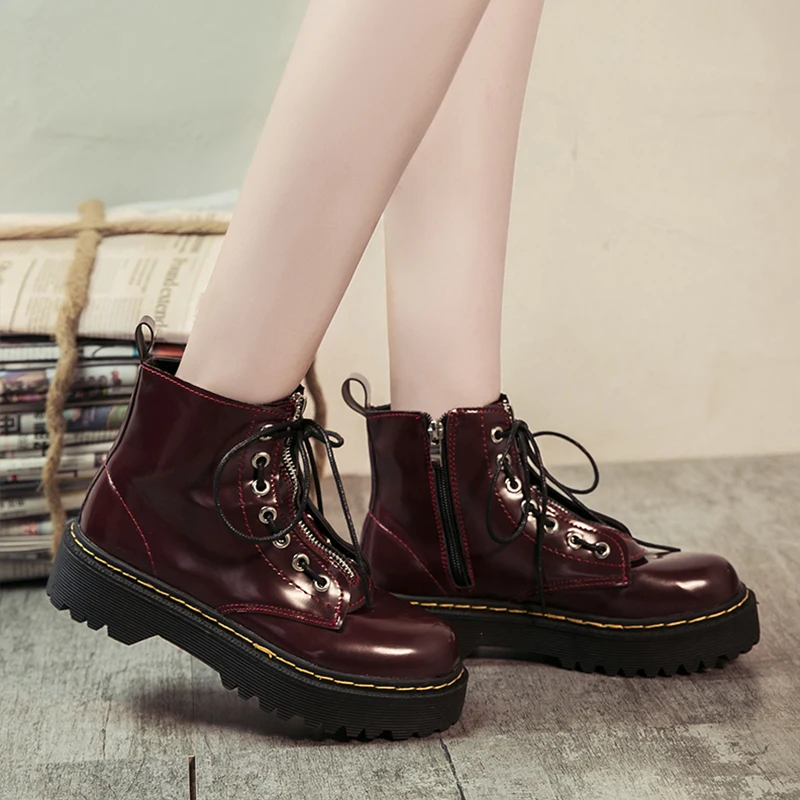 

Women's Mid Calf Boots Bootee Woman 2019 Luxury Designer Shoes Round Toe Booties Ladies Lace Up Low Heels booties Fashion