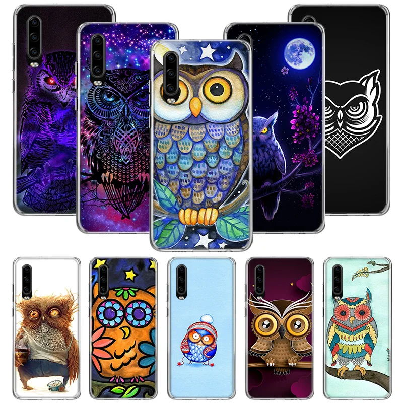 Чехол с изображением совы для Huawei P20 P30 P40 P Smart Z + P10 Mate 30 10 20 Lite Pro силиконовый чехол