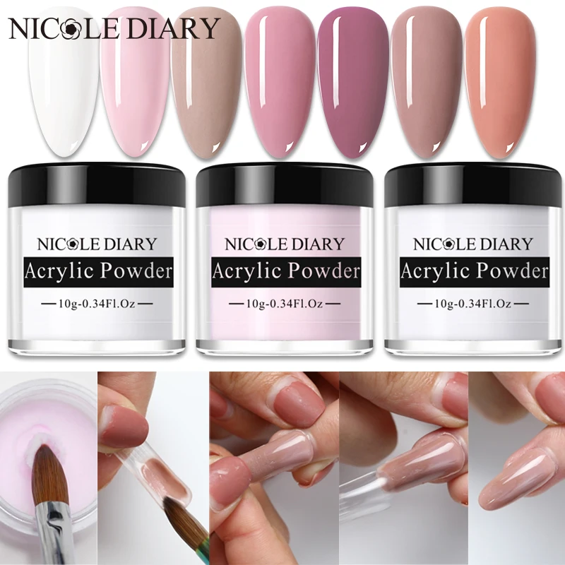 NICOLE DIARY Acrylic Powder Nails Gel For Nail Polish Nail Art Decorations Crystal Set Kits Professional Accesorios