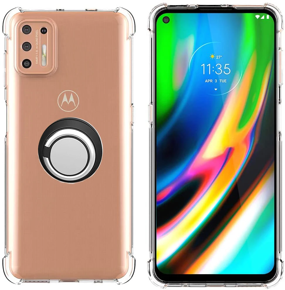Reinforced Corners Ring soft Airbag Case for Motolora Moto G9 Plus Play G8 Power Lite One G 5G Fast Fushion G7 E6S Hyper Action | Мобильные