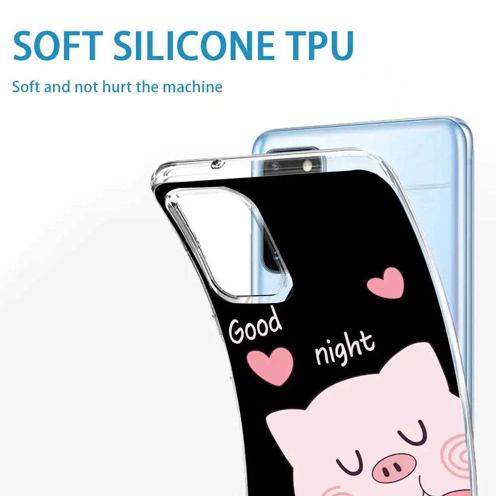 Мягкий ТПУ чехол для телефона с милым котом и розовой свиньей Samsung Galaxy S10 S9 S8 Plus S10e