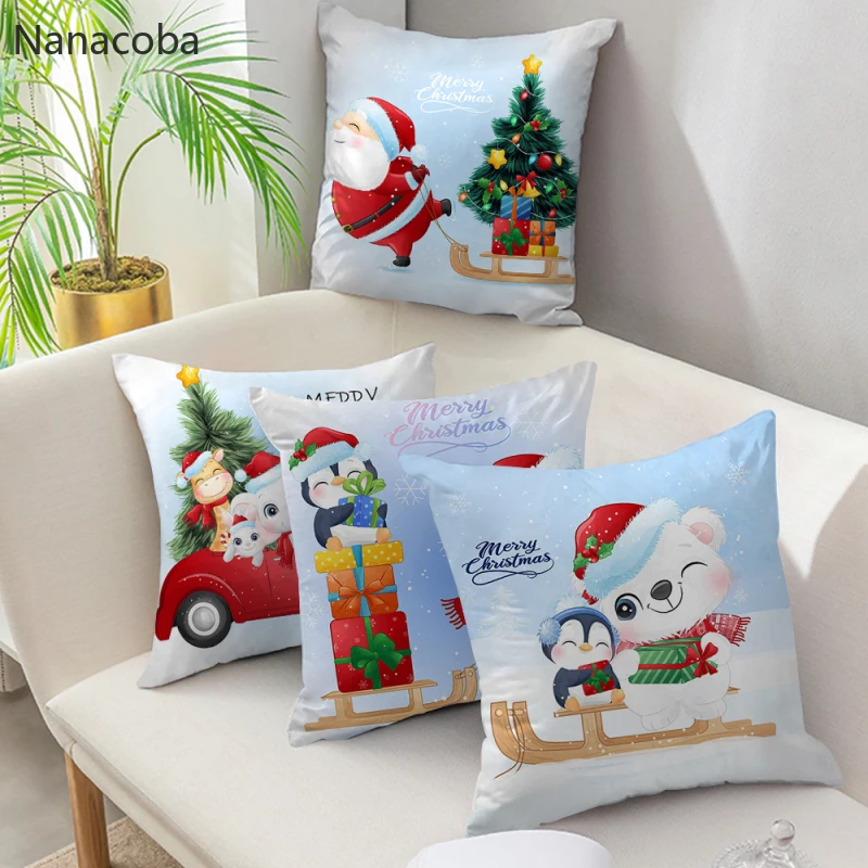

Christmas Cushion Cover Decorative Pillow Cover Pillow Case Home Decor Sofa Bed Christmas Decor for Home Pillowcase 45X45cm