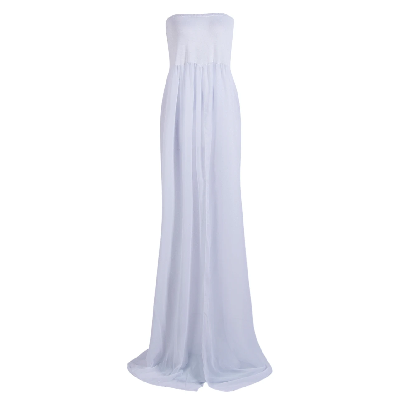 Black White Sexy Maternity Dresses for Photo Shoot Photography Props Women Pregnancy Dress Lace Long Strapless Maxi Dress