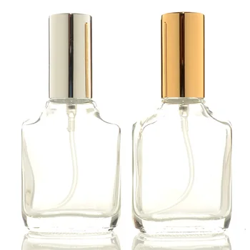 

Mini Size 10Ml Clear Square Glass Fine Mist Spray Bottle Portable Perfume Makeup Remover Atomizer Moisturizing Liquid Container