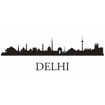 

DELHI Skyline Decal Wall Sticker Vinyl Stickers Decor Mural Art Living Room Home Decoration Landmark Skyline Wall Decal