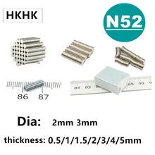 Sensore di hall magnete N52 2x1 2x2 3x1 3x1.5 3x2 3x3 3x5mm forte Circolare Disco Magnete Al Neodimio Magnete NUOVO di Arte Del Mestiere di Connessione