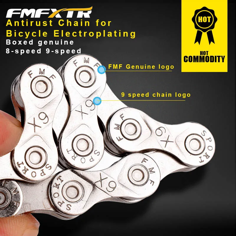 Bicycle Chain Bicycle Chains Bike Chain 8 9 10 11 Speed MTB Mountain Bike Road Bicycle Chain 116L 6/7/8S 9s Silver For Shimano Sram Accessories