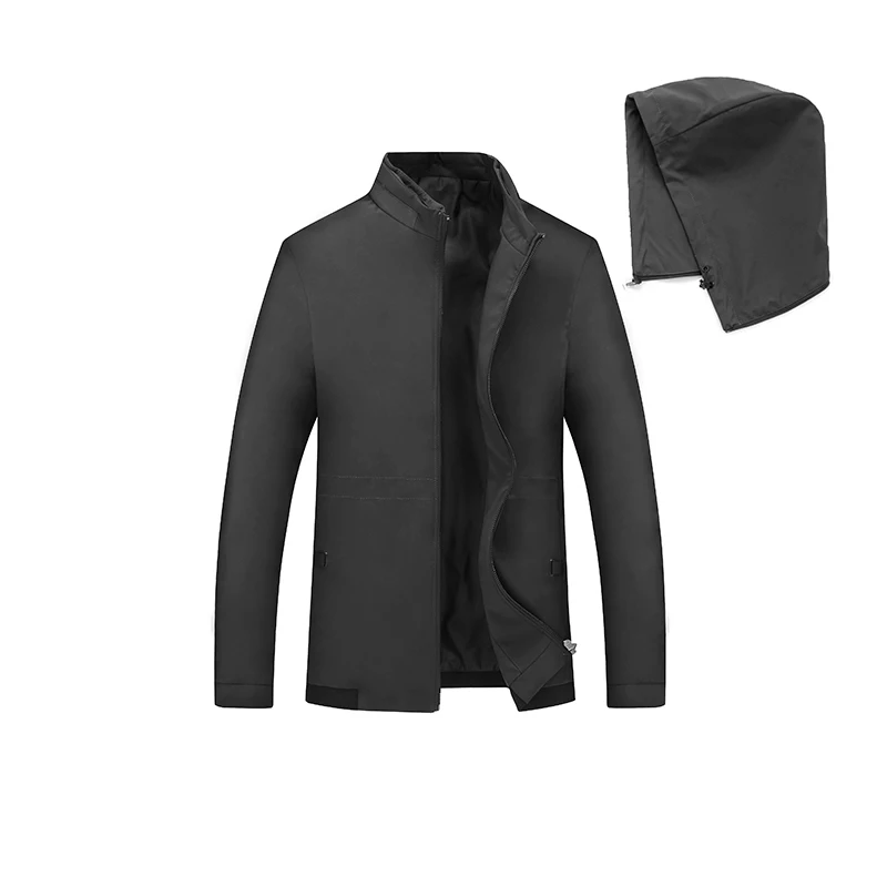 

2019 autumn new jacket male detachable cap long sleeve short jacket JG 9033
