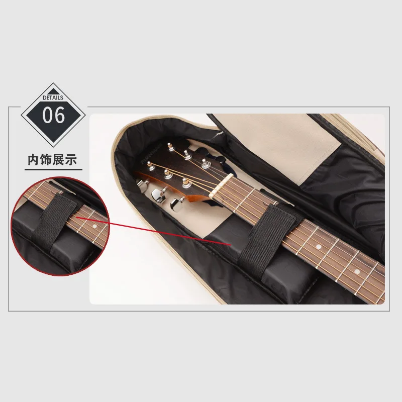 40/41 Inch Guitar Bag Carry Case Backpack Oxford Acoustic Folk Guitar Big Fishman Bag Cover with Double Shoulder Straps