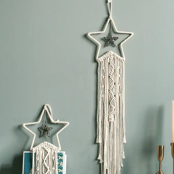 

1Pcs Multi Purpose Hanging Decoration Nice Gift Cotton Thread/Iron Ring Mini Wind Chimes Dream Catchers Net for Room Ornament