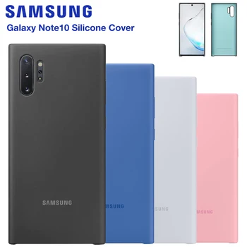 

SAMSUNG Original Silicone Case Phone Cover for Samsung Note X Note 10 Note10+ Note10 Plus Soft Phone Cace Shockproof Cover