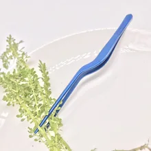 Цветные пинцеты Atraumatic щипцы угловой зажим из нержавеющей стали инструмент Изогнутый пинцет ушной зажим для носа средство для удаления ресниц