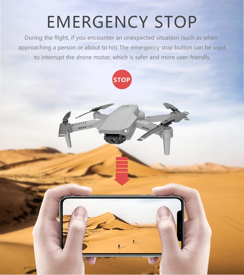 E88 Foldable 4K Mini Drone With RC Quadrocopter With WIFI FPV Wide Angle HD Camera Helicopter Height Keeping Drone Toys Boy Gift