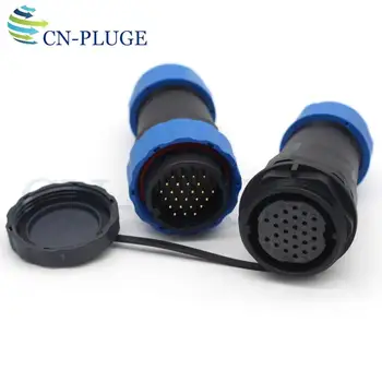

SP28 Type 26 pin LED Power Docking Plastic Connector 28mm Panel mount Waterproof Connector Plug & Socket Male And Female IP68