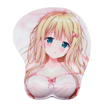 

FFFAS 3D Mouse Pad Mat Cute Girl Wrist Rest Breast Soft Mousepad for Computer Keyboard Mouse Germany Japan
