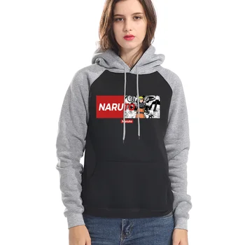 

2019 New Hoodies Cartoon Naruto Hooded Hoodies Hip Hop Autumn Winter Fashion Streetwear Women Ragaln Anime Sweatshirts