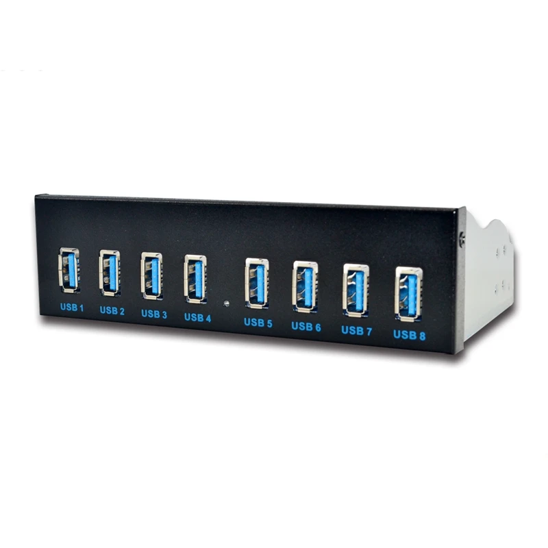  19 Pin To 8 Port USB 3.0 Hub 5.25 Inch CD-Rom Drive Bay CD Rom Front Panel for Computer Case