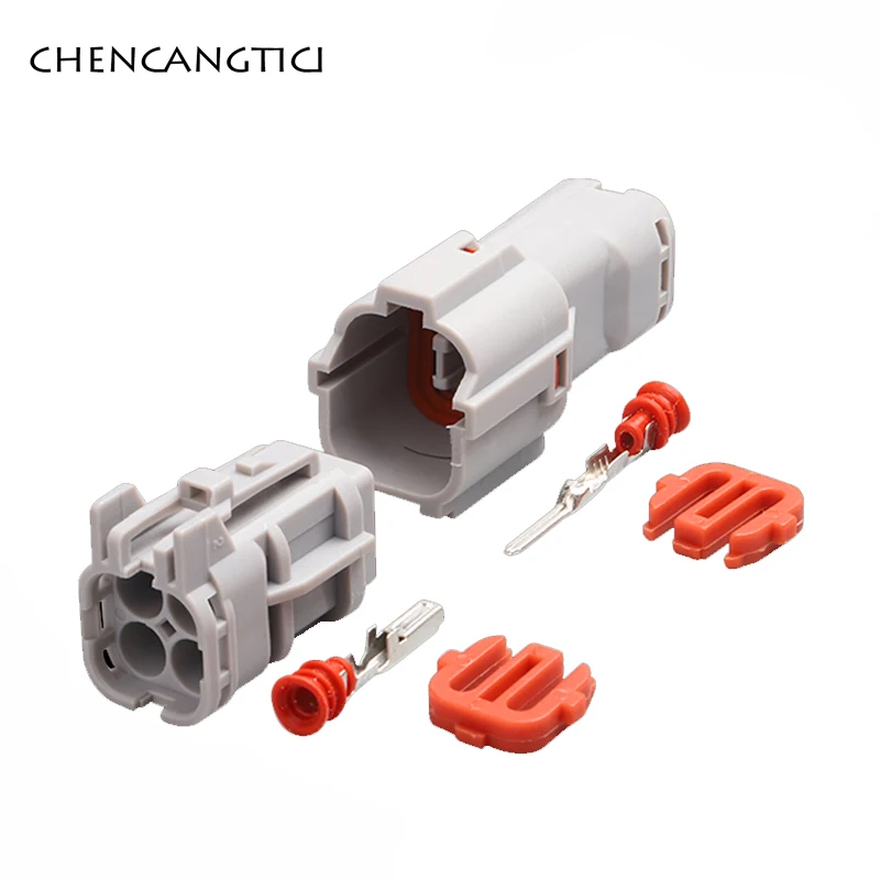 1 Set 4 Pin Ket SWP Style Connector Waterproof Automotive Socket Plug 7222 7444 40 7123 7444 40