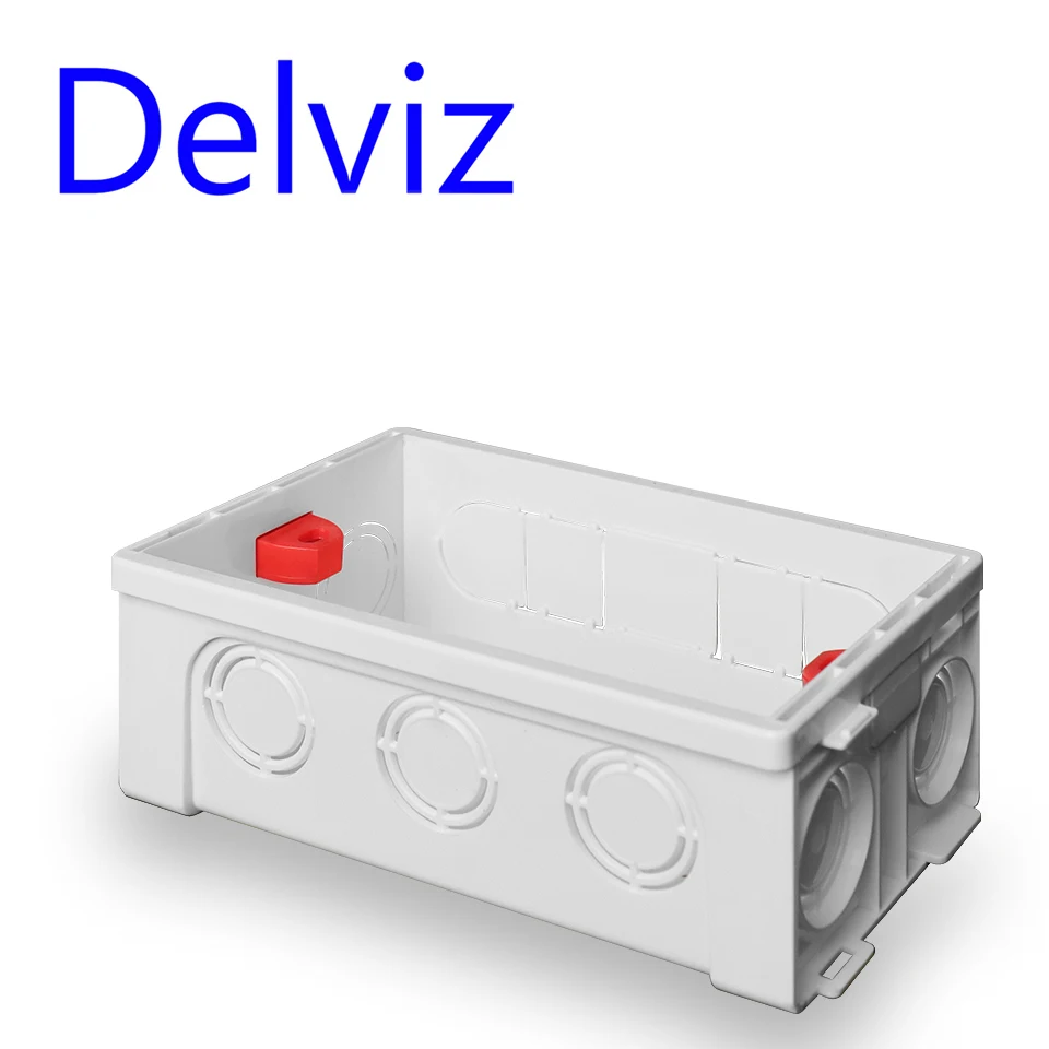 

Delviz Wall Switch BOX Wall Socket Cassette,146mm Plastic Materials, For Wall Light Switch EU Standard Internal Mount socket box