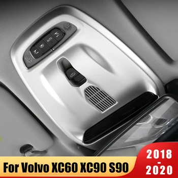 

For Volvo XC60 XC90 S90 2018 2019 2020 Front Read Light Cover Readlight Lamp Frame Trims ABS Chrome Car-Styling Accessories