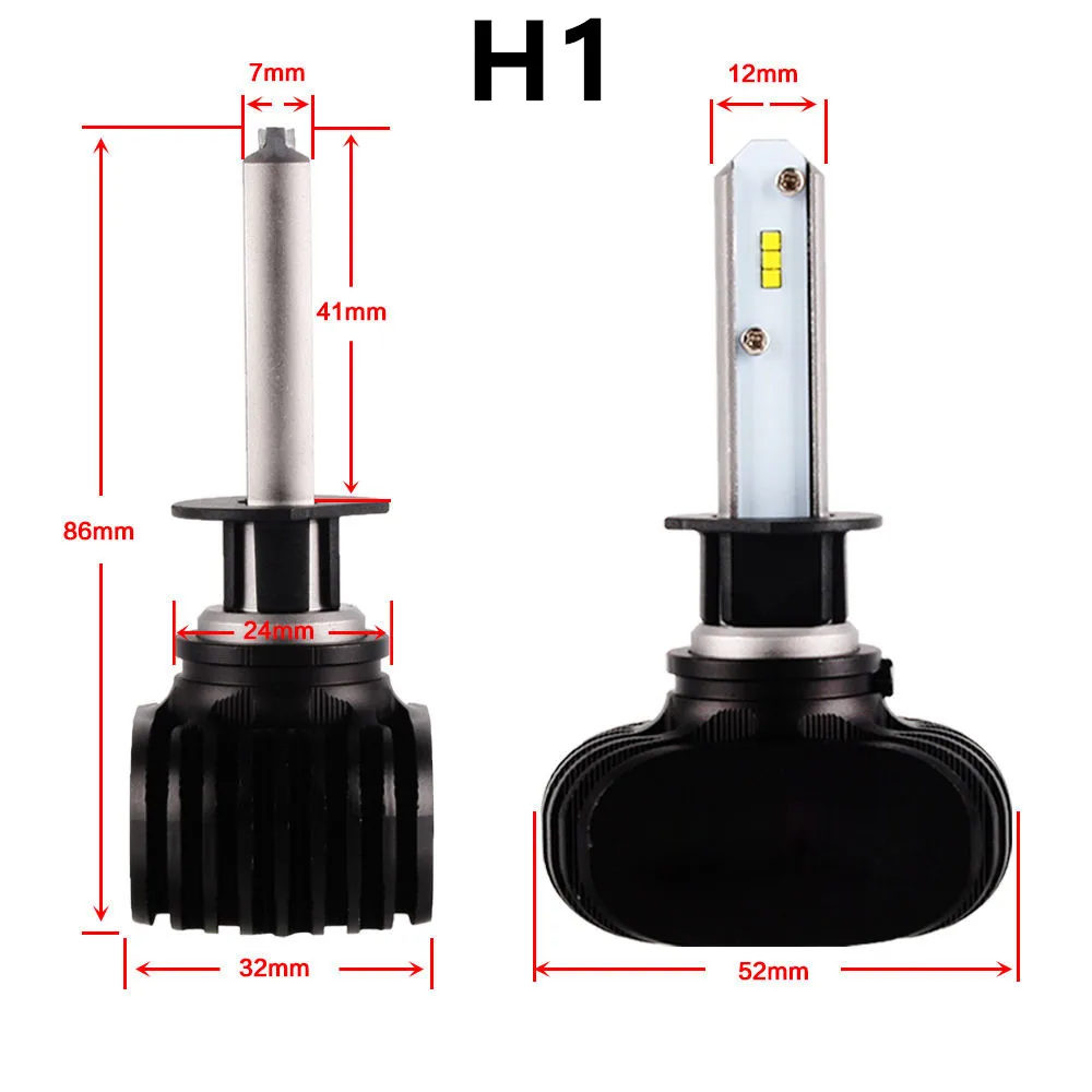 NICECNC H7 H3 H1 9012 CSP светодиодный автомобильный головной светильник, лампа Hi-Lo Beam 25 Вт 6500 лм к, автомобильный светильник 12 в 24 В