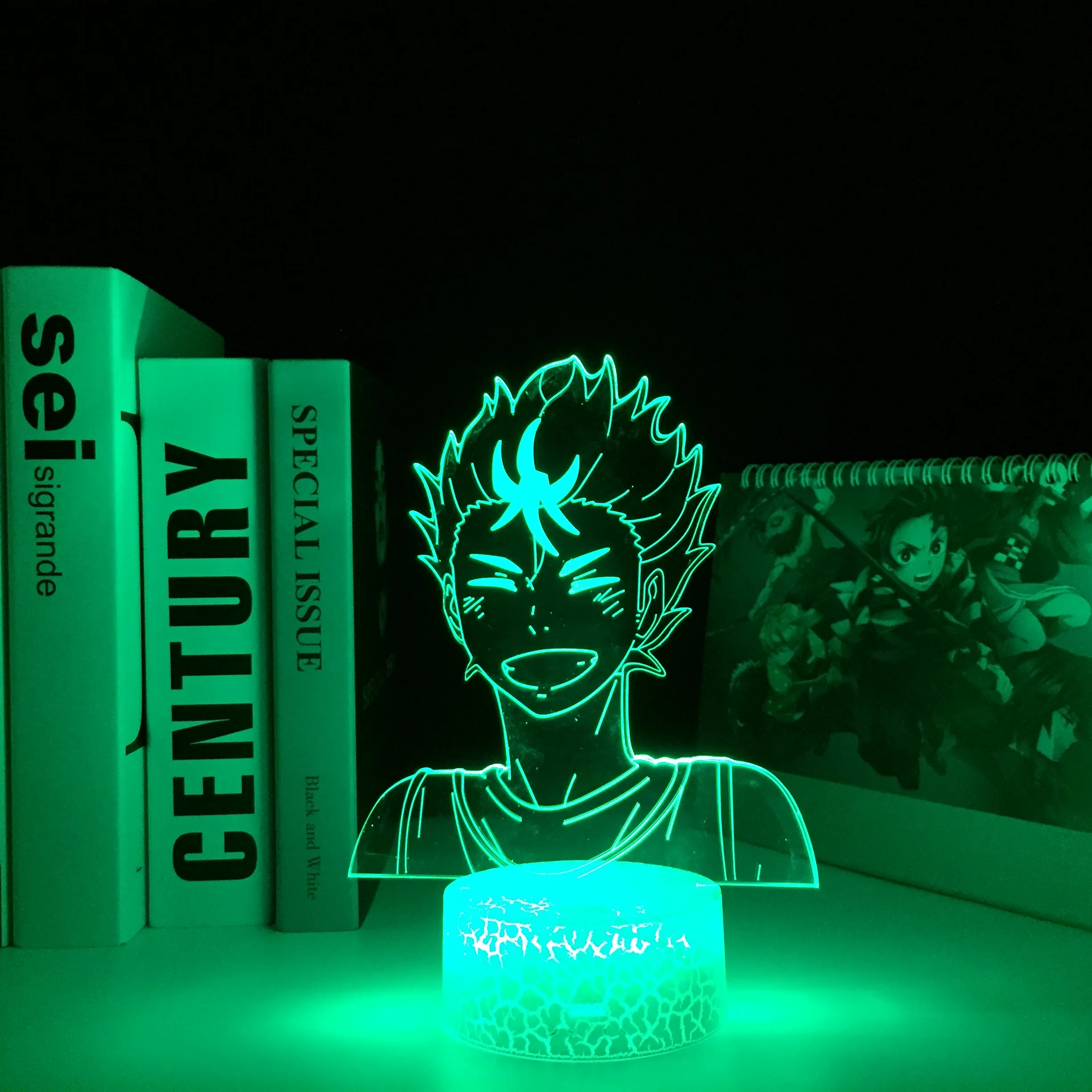 

Haikyuu Anime Yu Nishinoya LED White Crake Night Light for Kids Bedroom Decor Nightlight Child Birthday Gift Manga 3D LED Lamp
