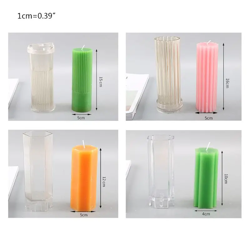 Цилиндрическая акриловая свечная форма ручной работы, восковая форма для мыла, сделай сам, инструмент для декора, GXMA