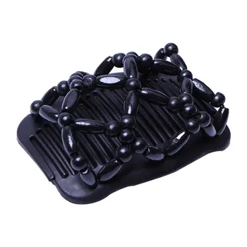 

Bz933 Personalized Wooden Beads Imitation Wood Double Row Insert Comb