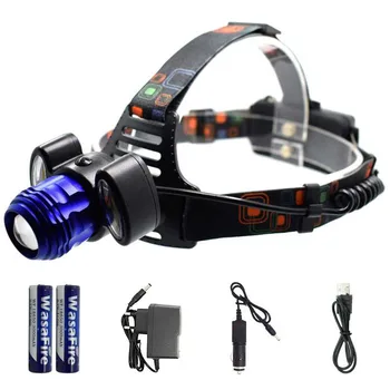 

USB Charging T6 Frontal Headlamp Rotatable Zoomable 4 Modes LED Headlight Portable Waterproof Camping Cycling Flashlight Lamp