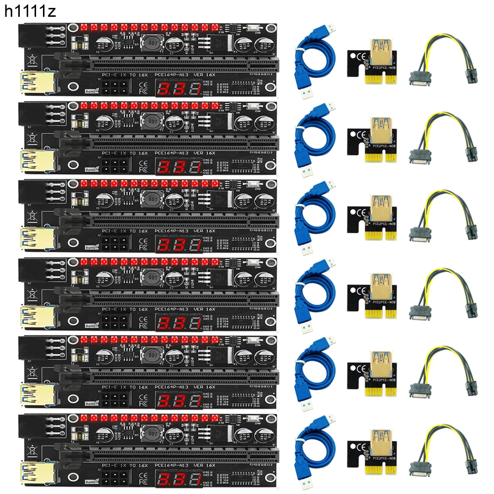 

6 шт., графическая карта PCIE X16, 1X 16X