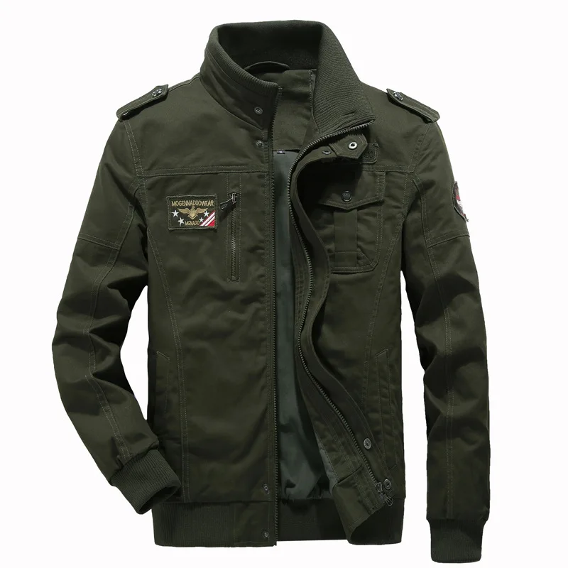 AliExpress Autumn And Winter Stand Collar Workwear Coat Men's Large Size Loose Casual Flight Jacket