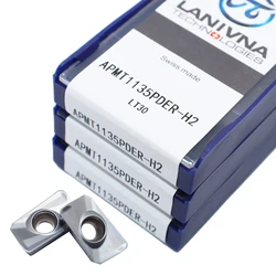 APMT1135PDER H2 lt30 10 pçs inserções de carboneto alta qualidade apmt1135 fresa lâmina cnc torno mecânico metal cortador ferramenta corte